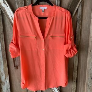 Calvin Klein coral blouse